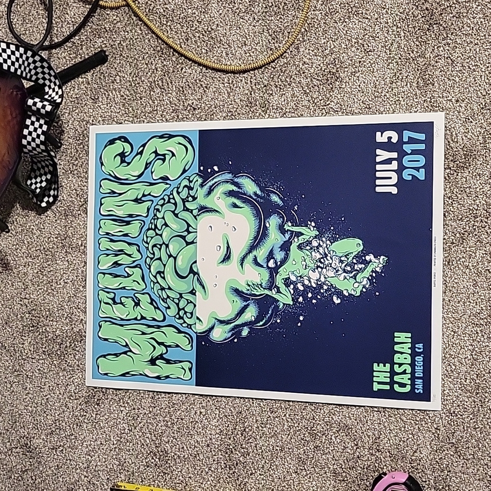 2017 Melvins concert poster live at the Casbah San Diego CA